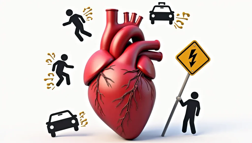Difference between heart attack and accidental death