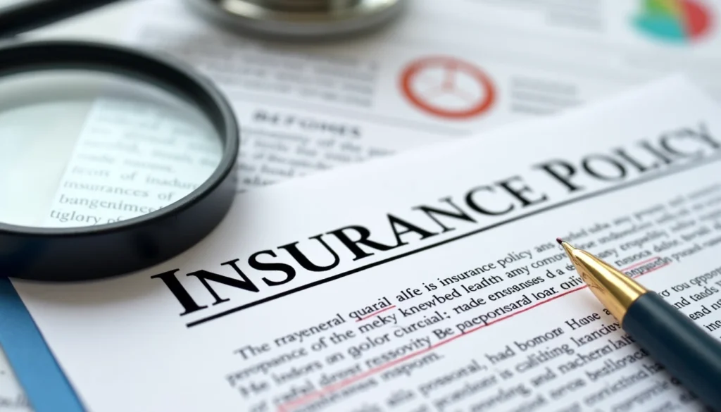 Health insurance policy document highlighting terms and conditions for family health insurance in India